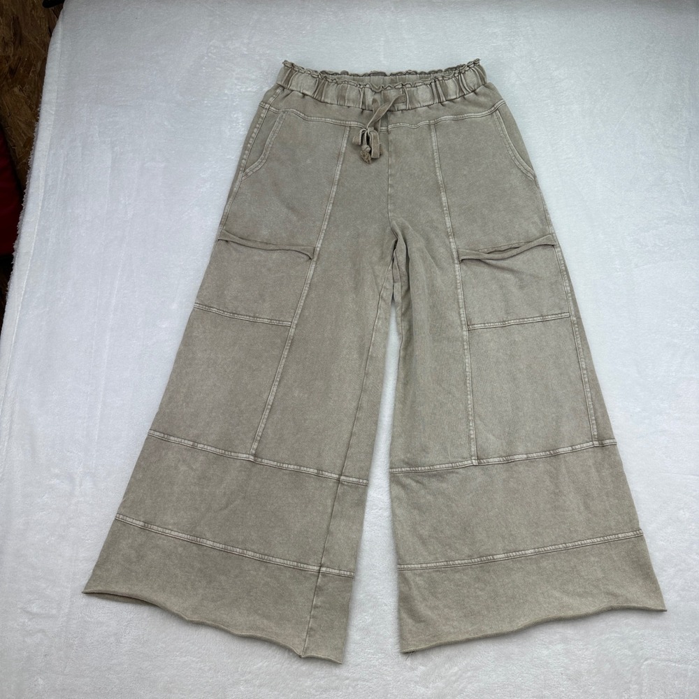 Easel Wide Leg Pants in Taupe